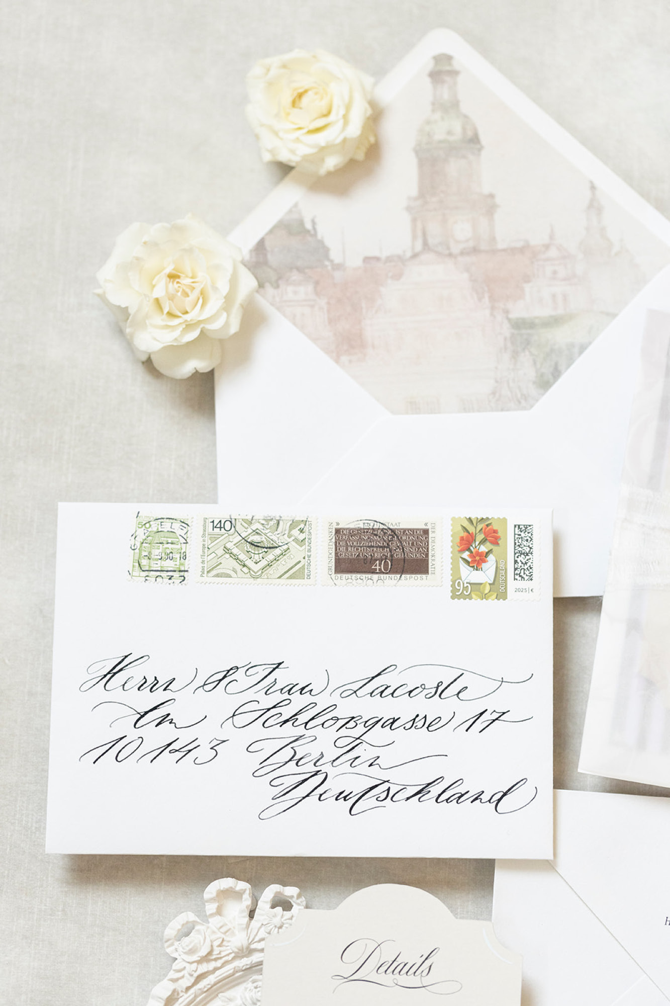 kuvert adressierung kalligrafie