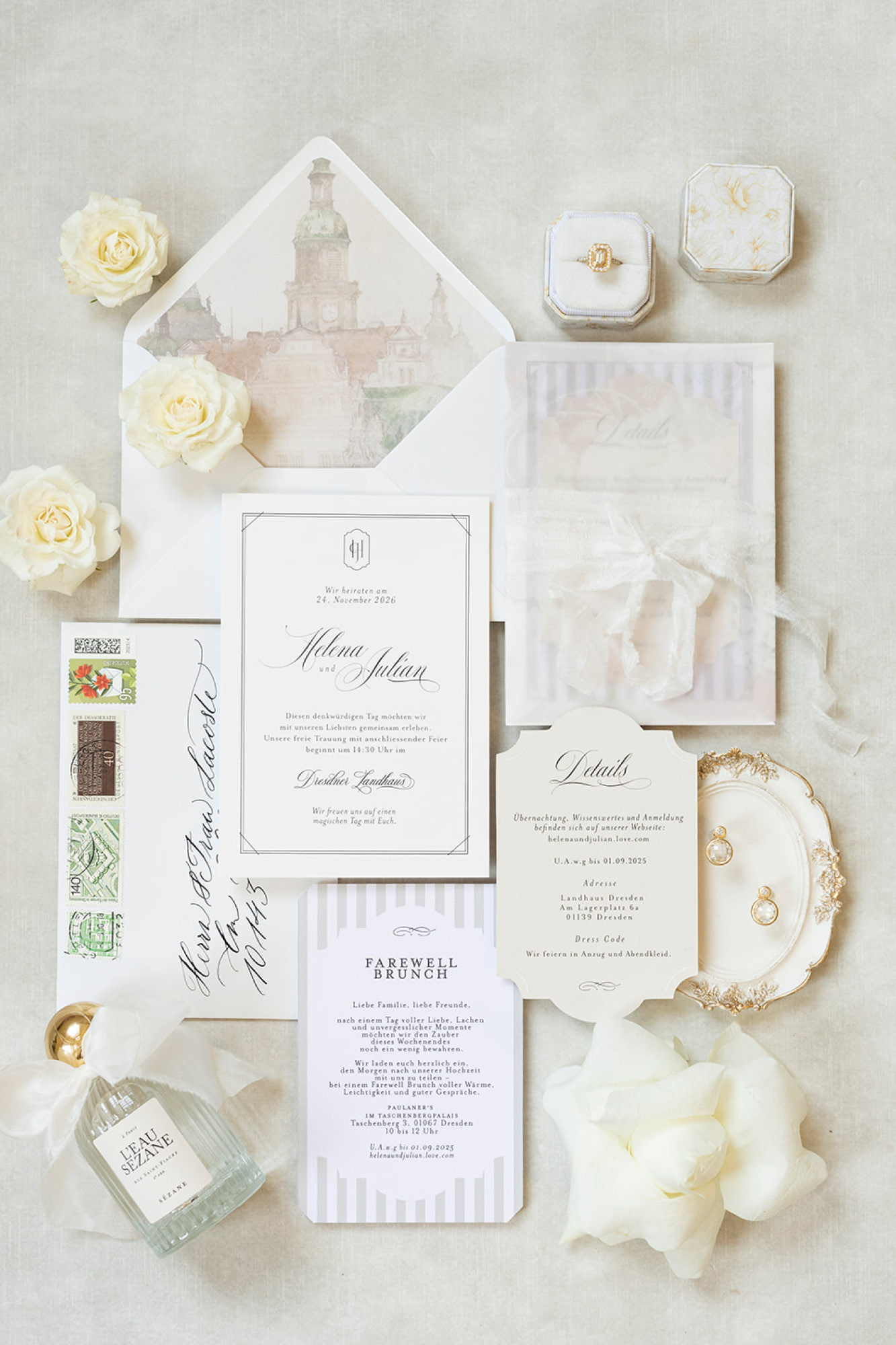 Hochzeitseinladungen Hochzeitspapeterie Hochzeit in Dresden 