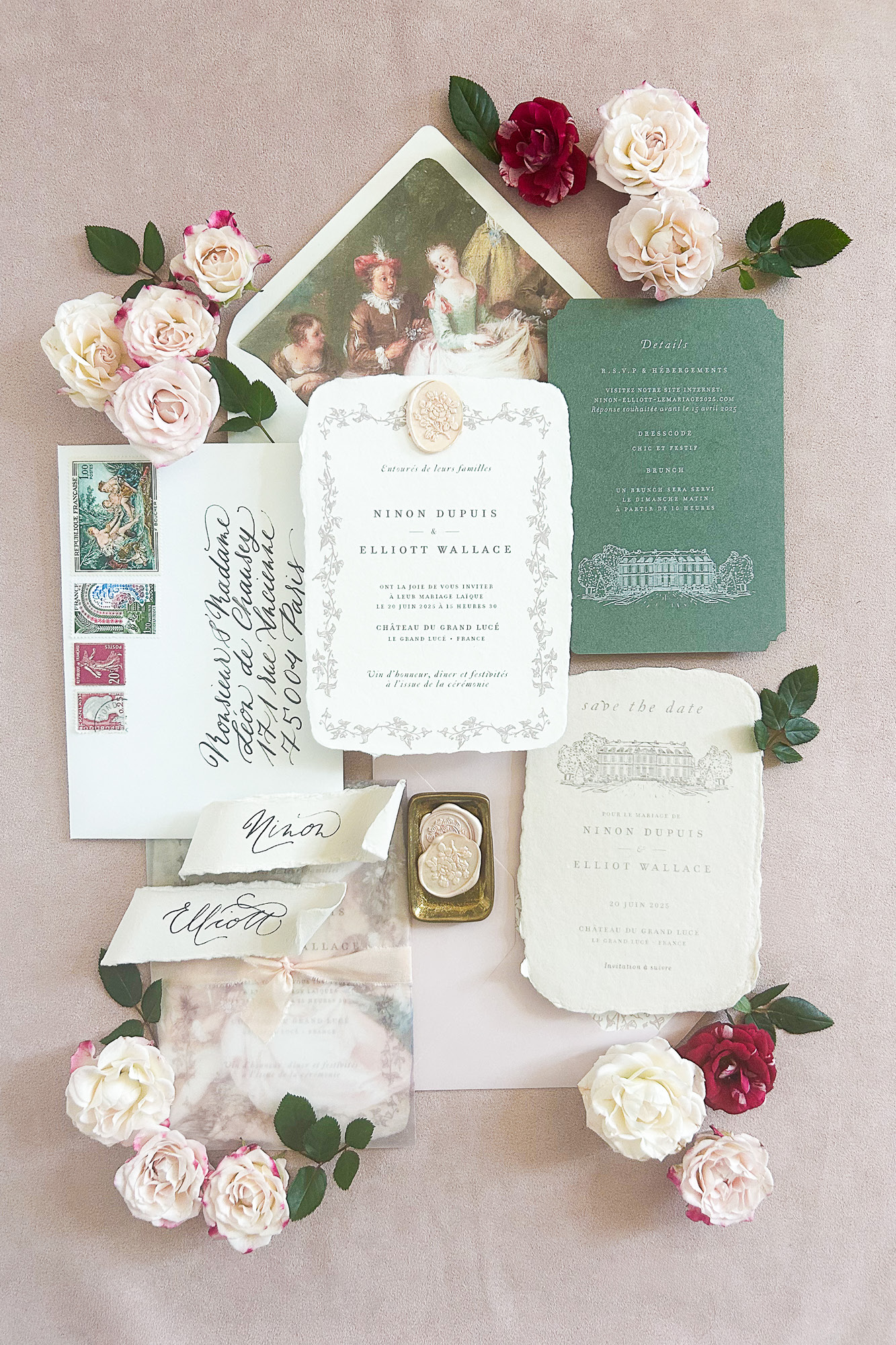 Maßgeschneiderte Hochzeitspapeterie